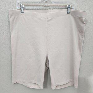 H&M Basic Women's Cream Beige Cotton Jersey Bike Shorts